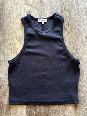 Hunter & Brown: Navy Ribbed Tank Top
